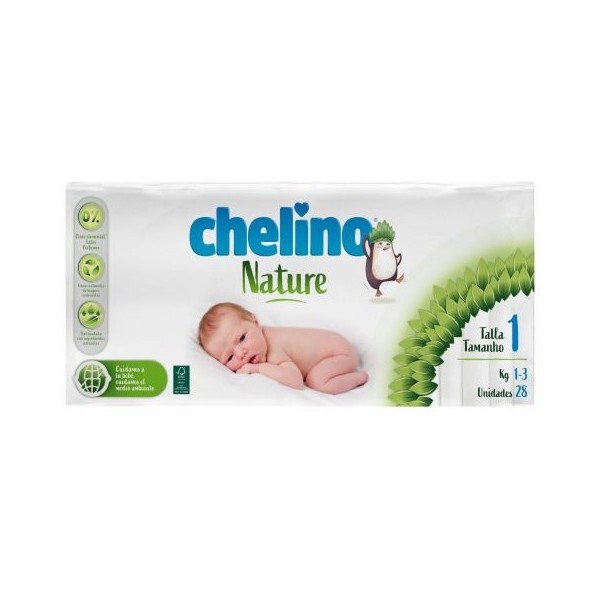 Chelino Nature Pañales Talla-1 28uds